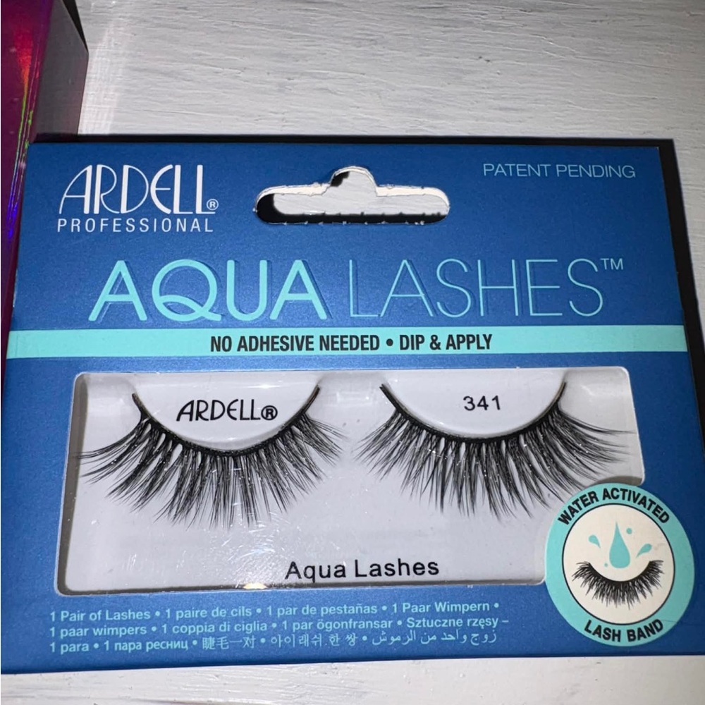 Ardell Aqua Lashes - Black 3 sets of eyelashes plus glue new